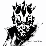 Classic Darth Maul Portrait Coloring Pages 4