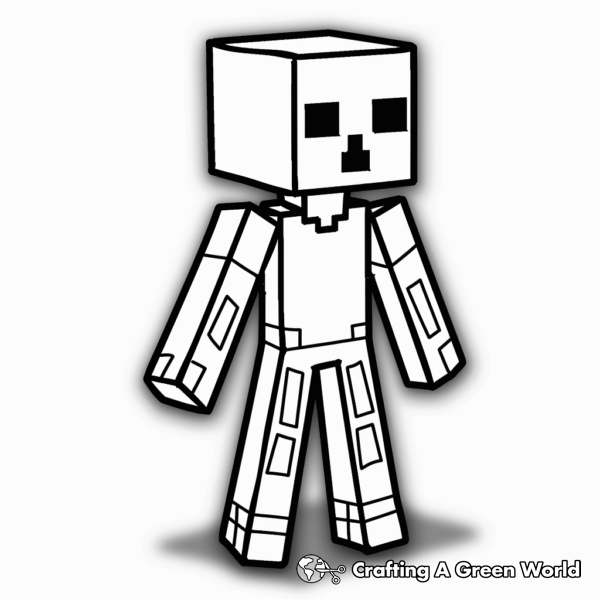 Classic Enderman Minecraft Coloring Pages 1