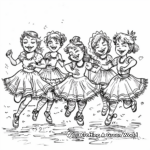 Classic Flamenco Dancers Fiesta Coloring Pages 1