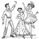Classic Flamenco Dancers Fiesta Coloring Pages 2