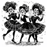 Classic Flamenco Dancers Fiesta Coloring Pages 4