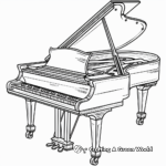 Classic Grand Piano Coloring Pages 1