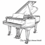Classic Grand Piano Coloring Pages 3