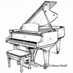 Classic Grand Piano Coloring Pages 4
