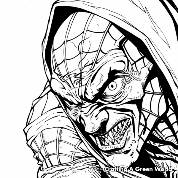 Classic Green Goblin Spider-Man Coloring Pages 1