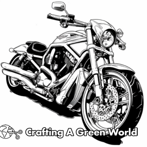 Harley Davidson Coloring Pages - Free &amp; Printable!