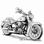 Classic Harley Davidson Motorcycle Coloring Pages 4