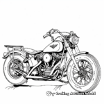 Classic Harley-Davidson WLA Military Motorcycle Coloring Pages 4
