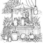 Classic Homemade Lemonade Stand Coloring Pages 2
