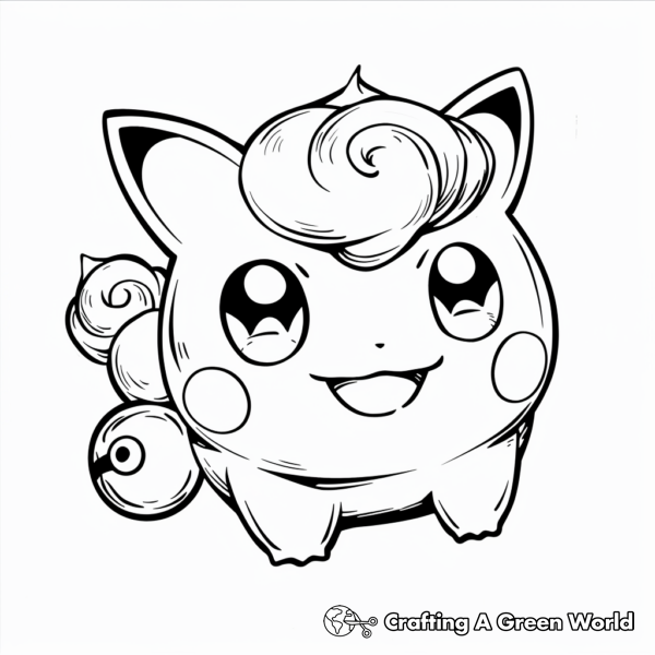 Classic Jigglypuff Coloring Pages 1