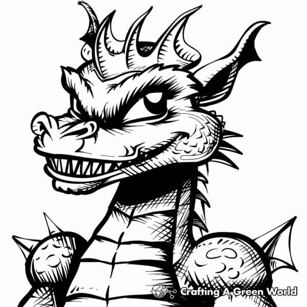 Classic King Ghidorah Coloring Pages 1