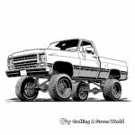 Classic Lifted Pickup Truck Coloring Sheets 3