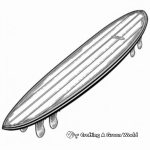 Classic Longboard Surfboard Coloring Pages 2