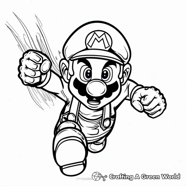 Dibujos para colorear del personaje clásico de la película Mario 1