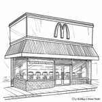 Classic McDonald's Storefront Coloring Pages 2