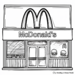 Classic McDonald's Storefront Coloring Pages 3