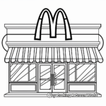 Classic McDonald's Storefront Coloring Pages 4