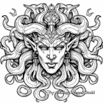 Classic Medusa Gorgon Coloring Page 1