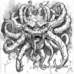 Classic Medusa Gorgon Coloring Page 2
