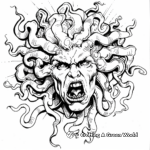 Classic Medusa Gorgon Coloring Page 3