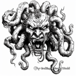 Classic Medusa Gorgon Coloring Page 4