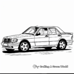Classic Mercedes 190E Evolution II Coloring Pages 1