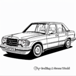 Classic Mercedes 190E Evolution II Coloring Pages 3