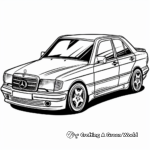 Classic Mercedes 190E Evolution II Coloring Pages 4