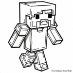 Páginas para colorear del clásico Minecraft Steve 2