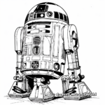 Classic Movie Scene R2D2 Coloring Pages 1