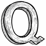 Classic Old English Letter Q Coloring Sheets 2