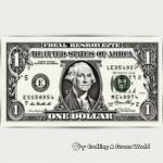 Classic One Dollar Bill Coloring Pages 4
