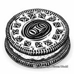 Classic Oreo Cookie Coloring Page 1