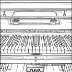 Classic Piano Keyboard Coloring Pages 4