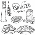 Classic Pizzeria Menu Coloring Pages 3