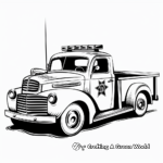 Classic Police Truck Coloring Pages 2