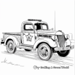 Classic Police Truck Coloring Pages 3