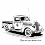 Classic Police Truck Coloring Pages 4