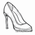 Classic Pump High Heel Coloring Pages 1