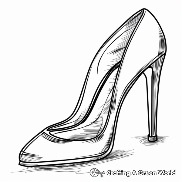 High Heel Coloring Pages - Free &amp; Printable!