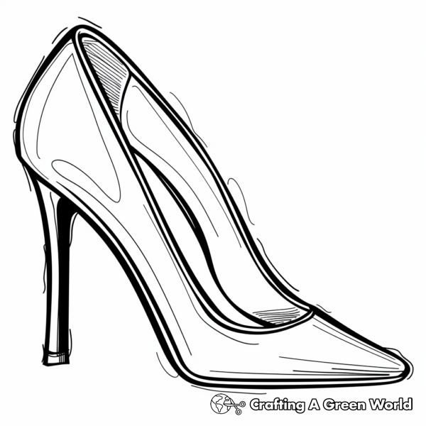 High Heel Coloring Pages - Free &amp; Printable!