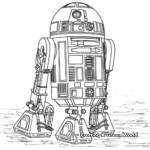 Classic R2D2 Coloring Pages 1