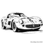 Classic Red Ferrari Coloring Pages 3