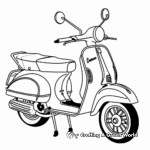 Classic Retro Scooter Coloring Pages 3