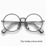 Classic Round Glasses Coloring Pages 1