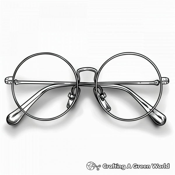 Glasses Coloring Pages - Free &amp; Printable!