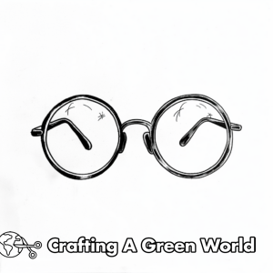 Glasses Coloring Pages - Free &amp; Printable!