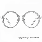 Classic Round Glasses Coloring Pages 3