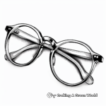 Classic Round Glasses Coloring Pages 4
