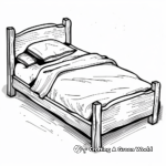 Classic Single Bed Coloring Pages 1
